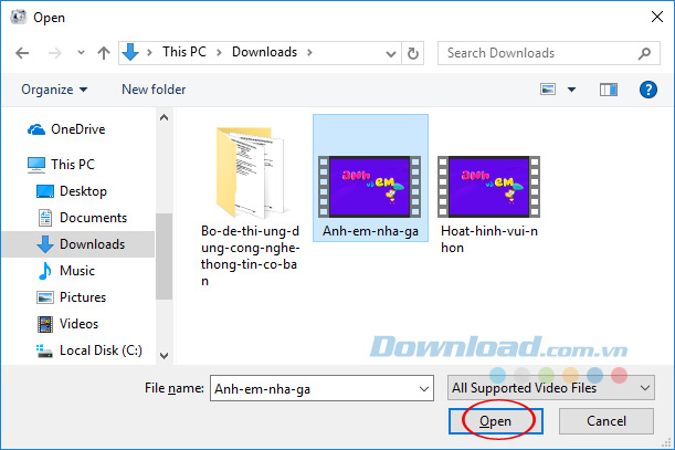 Chọn file chuyển đổi Chọn file chuyển đổi