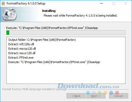 Quá trình cài đặt Format Factory Quá trình cài đặt Format Factory