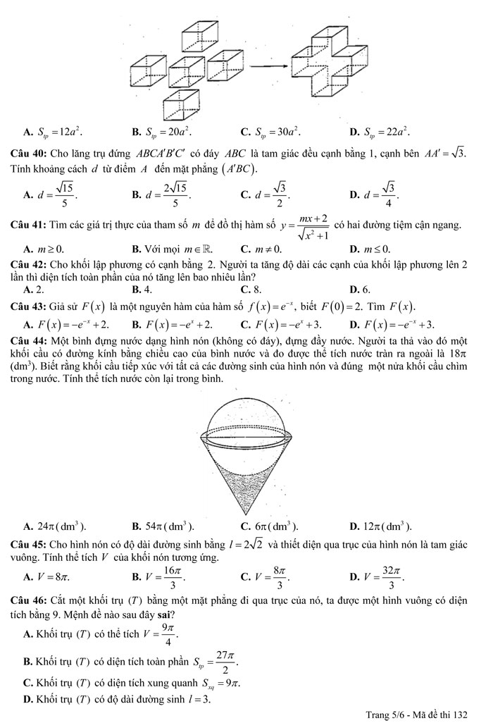 Đề thi thử THPT Quốc gia năm 2017 môn Toán