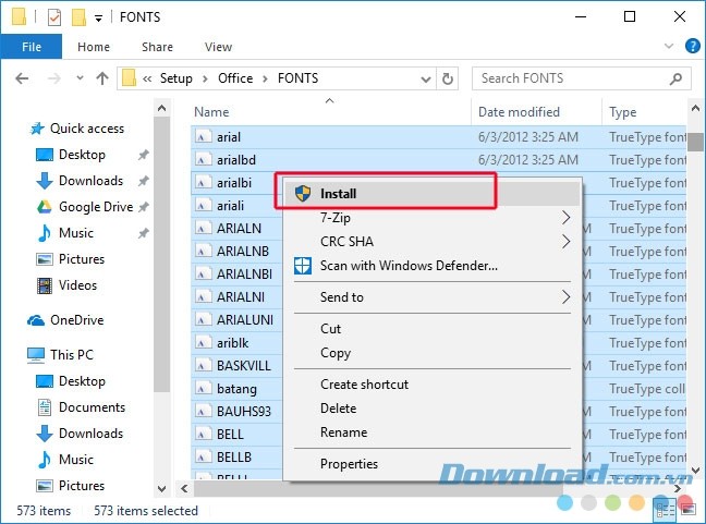 Cài đặt Font lên Windows cực đơn giản