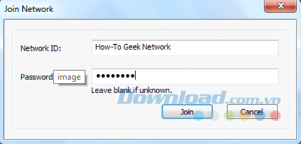 Tham gia vào mạng vừa tạo