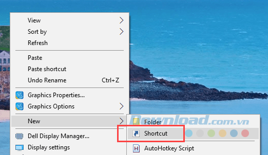 Tạo một shortcut Tạo một shortcut