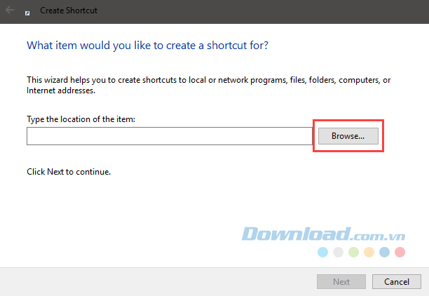 Chọn thư mục Chọn thư mục