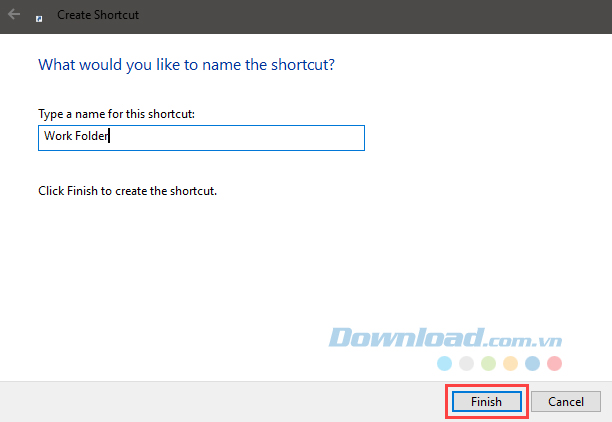 Nhập tên cho shortcut Nhập tên cho shortcut