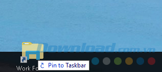 Kéo thư mục vừa được tạo vào Taskbar Kéo thư mục vừa được tạo vào Taskbar
