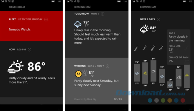 Tính năng của Appy Weather