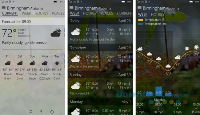 Tính năng của Forecast