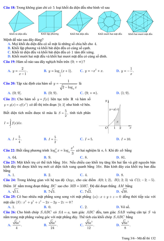 Đề thi thử THPT Quốc gia 2017 môn Toán