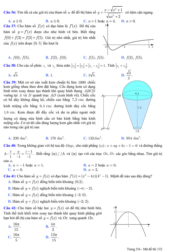 Đề thi thử THPT Quốc gia 2017 môn Toán