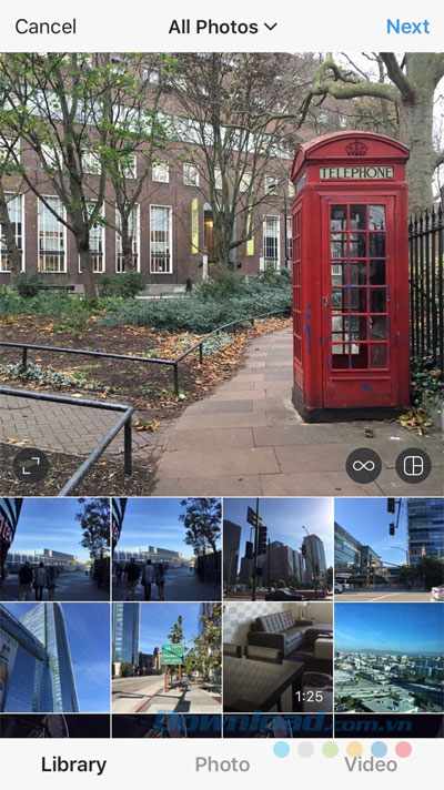 Chụp ảnh mới hoặc nhập ảnh từ Camera Roll