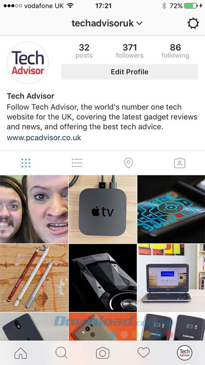 Quản lý profile Instagram