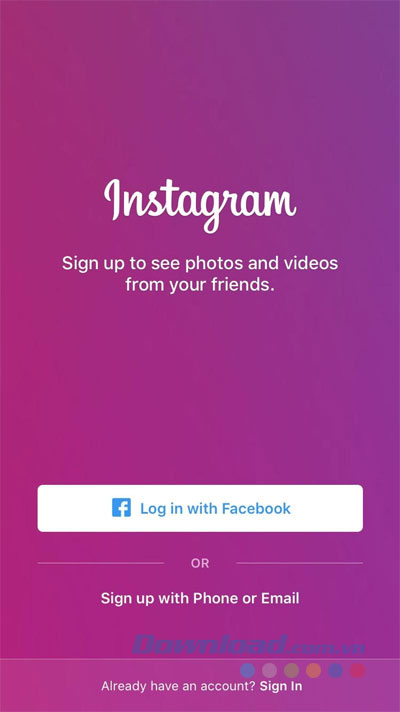 Đăng ký Instagram