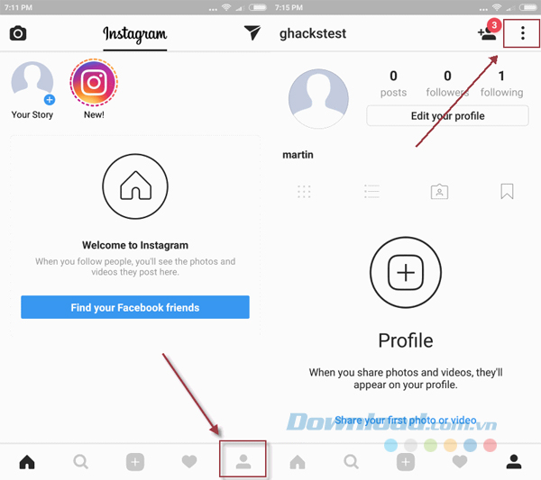 Truy cập vào trang người dùng