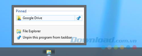 Ghim Google Drive vào File Explorer jumplist Ghim Google Drive vào File Explorer jumplist