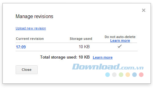 Chọn bản sửa đổi mà bạn không muốn xóa Chọn bản sửa đổi mà bạn không muốn xóa