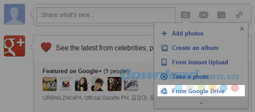 Dễ dàng chia sẻ ảnh trên Google+ Dễ dàng chia sẻ ảnh trên Google+