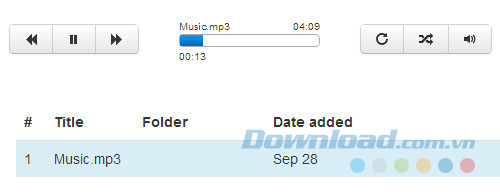 Nghe các file nhạc Nghe các file nhạc