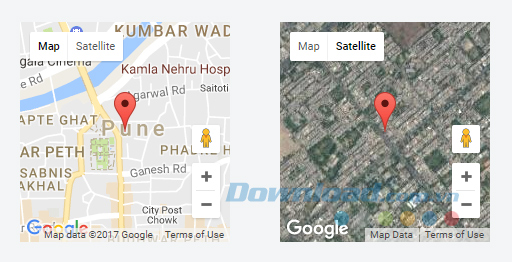 Hai bản đồ trên một website Hai bản đồ trên một website