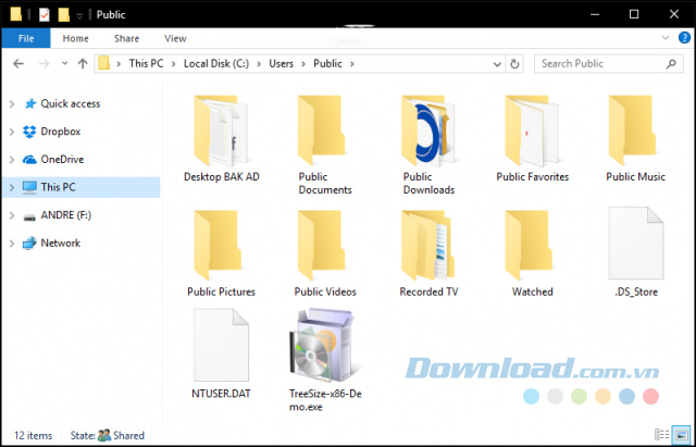Chia sẻ file bằng thư mục Public