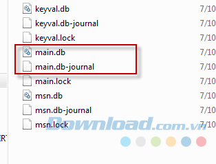 Sao chép và dán file main.db Sao chép và dán file main.db