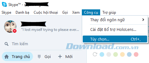 Chuyển tiếp cuộc gọi Skype Chuyển tiếp cuộc gọi Skype