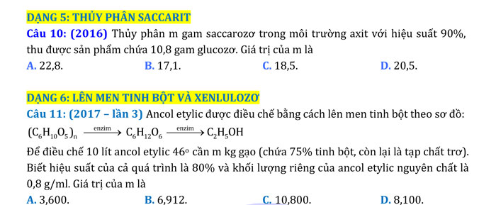 Các câu hỏi trong đề thi THPT quốc gia 2017 môn Hóa học