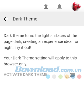 Bật chế độ Dark Mode