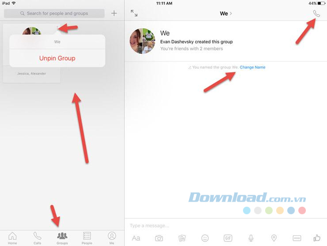 Thực hiện cuộc gọi nhóm Thực hiện cuộc gọi nhóm