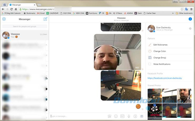 Trang web Messenger riêng biệt