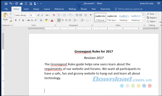 Định dạng văn bản dưới dạng một cột trong Microsoft Word 2016 Định dạng văn bản dưới dạng một cột trong Microsoft Word 2016