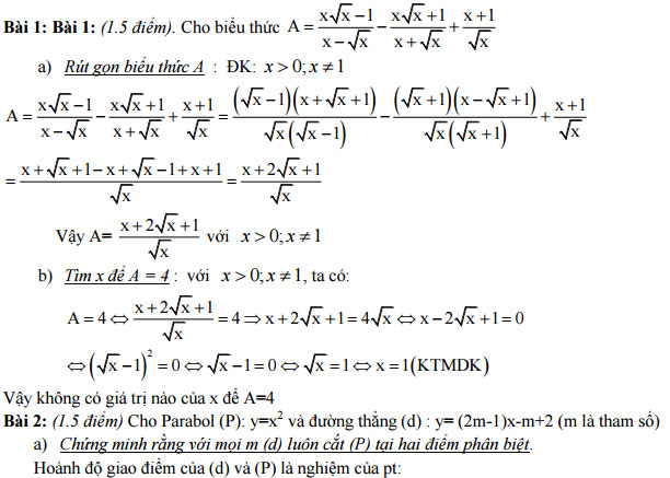 Đề thi vào lớp 10 môn Toán trường THPT chuyên Lê Quý Đôn, Bình Định Đề thi vào lớp 10 môn Toán trường THPT chuyên Lê Quý Đôn, Bình Định