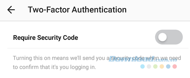 Kích hoạt tính năng bảo mật hai lớp