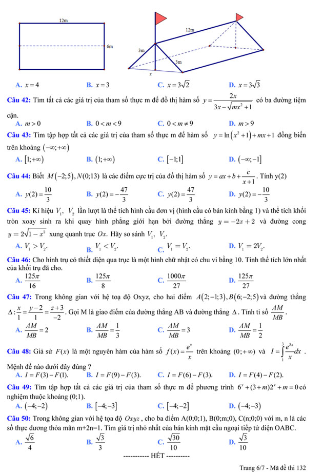 Đề thi thử THPT Quốc gia 2017 môn Toán