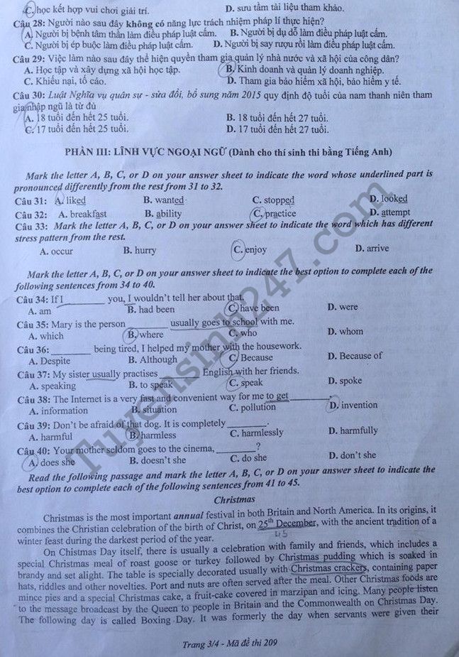 Đề thi vào lớp 10 