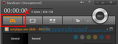 Chọn chế độ Game Recording Chọn chế độ Game Recording