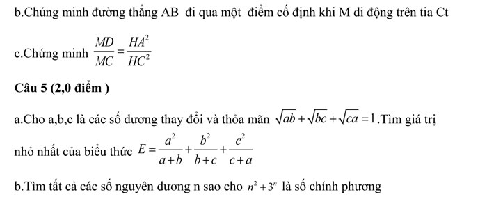 Đề thi vào lớp 10 môn Toán Đề thi vào lớp 10 môn Toán