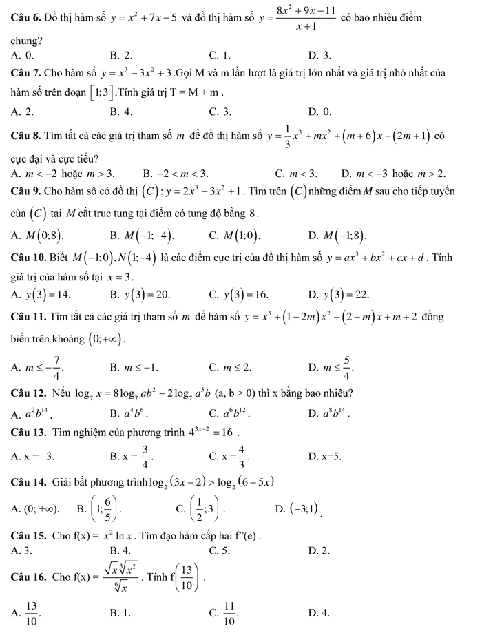 Đề thi thử THPT Quốc gia 2017 môn Toán Đề thi thử THPT Quốc gia 2017 môn Toán
