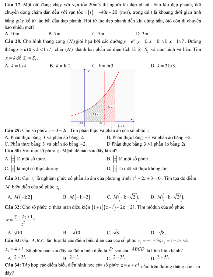 Đề thi thử THPT Quốc gia 2017 môn Toán Đề thi thử THPT Quốc gia 2017 môn Toán