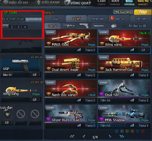 Giao diện Kho Giao diện Kho