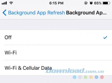 Background App Refresh Background App Refresh