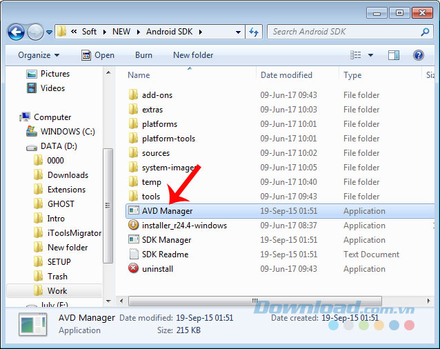 AVD manager AVD manager