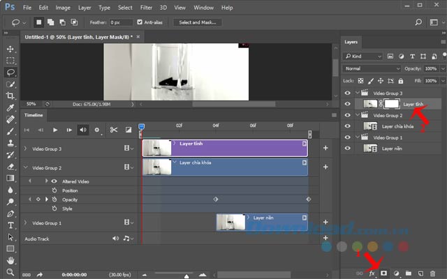 Tạo lớp Layer Mask cho Layer tĩnh
