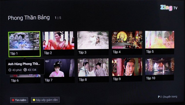 Chọn cách sắp xếp giảm dần