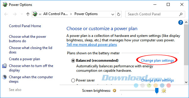 Change plan settings Change plan settings