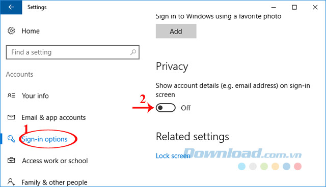 Sign-in options Sign-in options