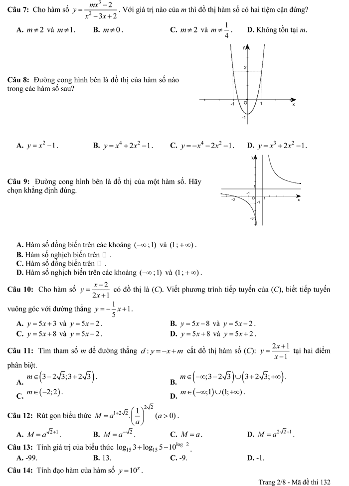 Đề thi thử THPT Quốc gia 2017 môn Toán