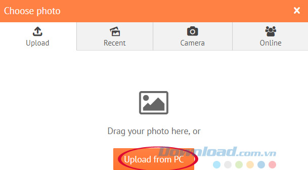 Upload ảnh từ máy tính lên