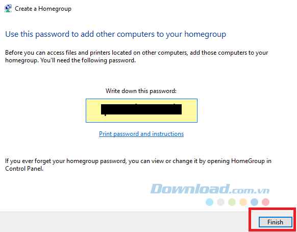 Mật khẩu HomeGroup Mật khẩu HomeGroup