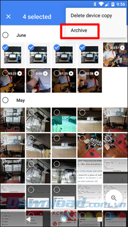 Sử dụng tính năng Archive Sử dụng tính năng Archive