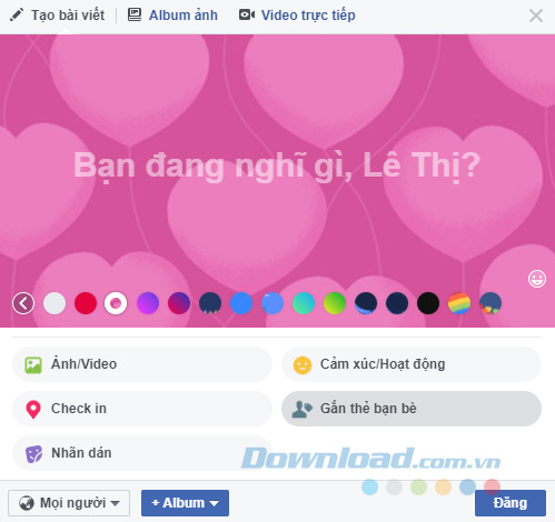 Màu nền status